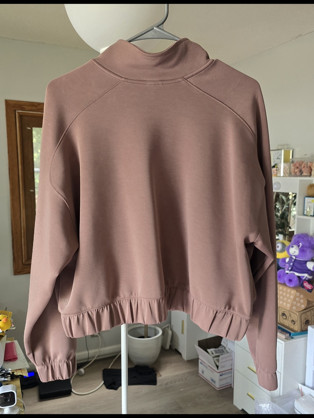 all in motion Mauve Brown Zip-Up Bomber Jacket - Picture 4 of 4